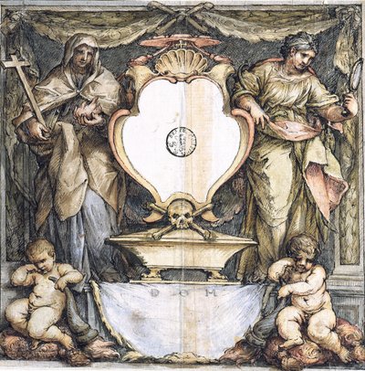 رسم تقديمي لمرثية بواسطة لازارو بالدي